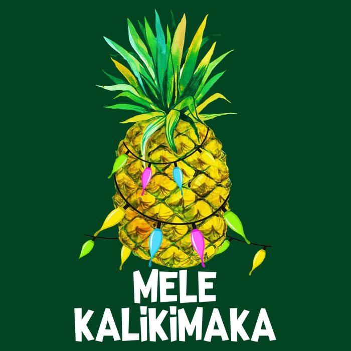 Mele Kalikimaka Pineapple Christmas Lights Cooling Performance Crew T-Shirt