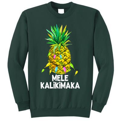 Mele Kalikimaka Pineapple Christmas Lights Sweatshirt