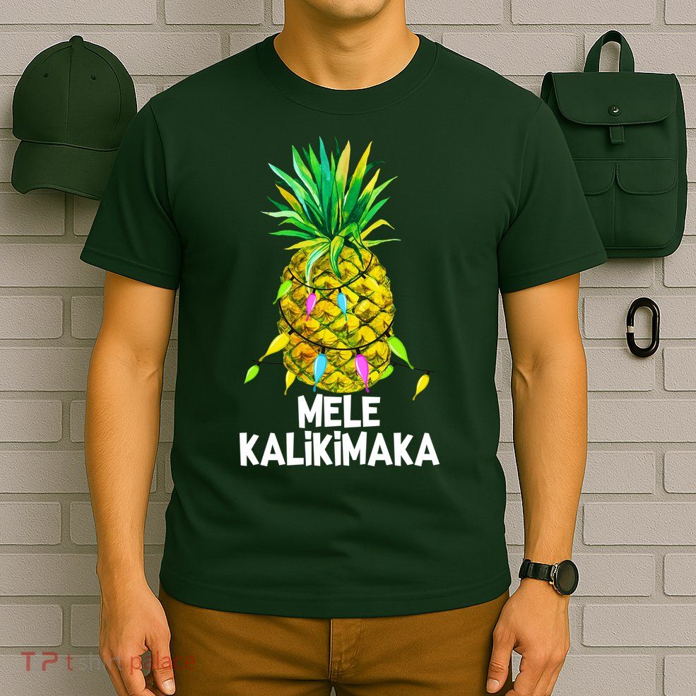 Mele Kalikimaka Pineapple Christmas Lights T-Shirt