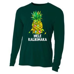 Mele Kalikimaka Pineapple Christmas Lights Cooling Performance Long Sleeve Crew