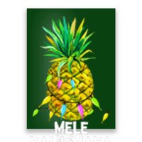 Mele Kalikimaka Pineapple Christmas Lights Poster