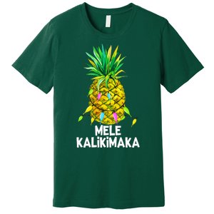 Mele Kalikimaka Pineapple Christmas Lights Premium T-Shirt