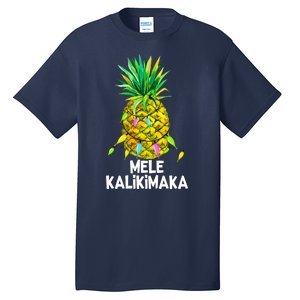 Mele Kalikimaka Pineapple Christmas Lights Tall T-Shirt