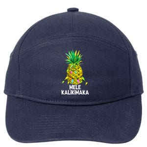 Mele Kalikimaka Pineapple Christmas Lights 7-Panel Snapback Hat