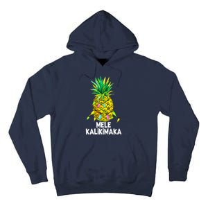 Mele Kalikimaka Pineapple Christmas Lights Tall Hoodie