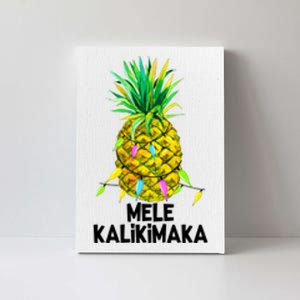 Mele Kalikimaka Pineapple Christmas Lights Canvas