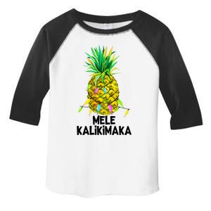 Mele Kalikimaka Pineapple Christmas Lights Toddler Fine Jersey T-Shirt