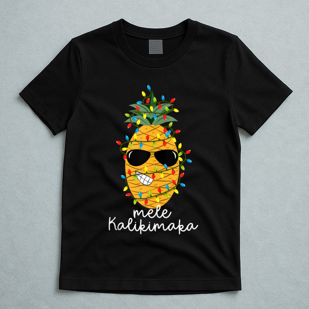 Mele Kalikimaka Pineapple Tree Hawaiian Christmas In July Tank Top T-Shirt