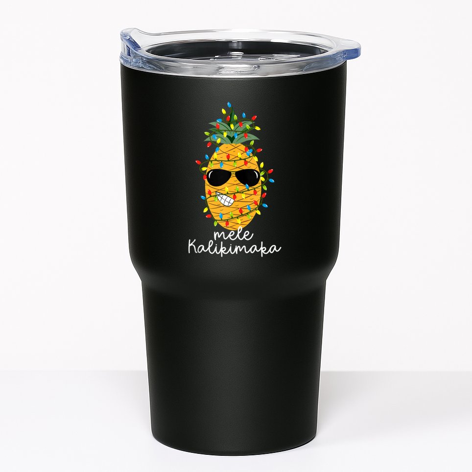 Mele Kalikimaka Pineapple Tree Hawaiian Christmas In July Tank Top Tumbler