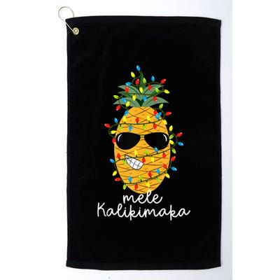 Mele Kalikimaka Pineapple Tree Hawaiian Christmas In July Tank Top Golf Towel