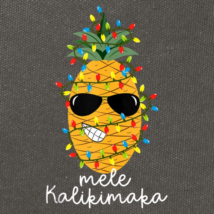 Mele Kalikimaka Pineapple Tree Hawaiian Christmas In July Tank Top Cotton Canvas Backpack