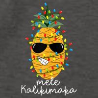 Mele Kalikimaka Pineapple Tree Hawaiian Christmas In July Tank Top Vector Backpack
