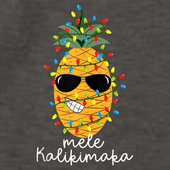 Mele Kalikimaka Pineapple Tree Hawaiian Christmas In July Tank Top Vector Backpack