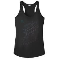 Mechanical Keyboard Patent Drawing Graphic Design Art Ladies PosiCharge Competitor Racerback Tank