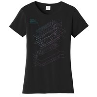 Mechanical Keyboard Patent Drawing Graphic Design Art Women's T-Shirt