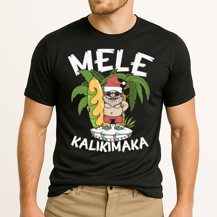 Mele Kalikimaka Palm Tree Hawaiian Christmas In July Cooling Performance Crew T-Shirt
