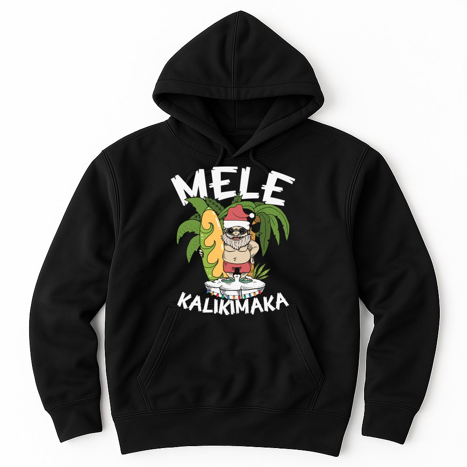 Mele Kalikimaka Palm Tree Hawaiian Christmas In July Hoodie