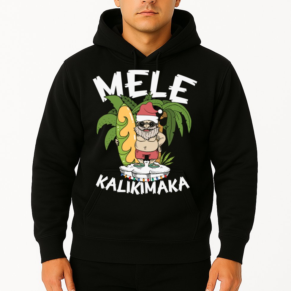 Mele Kalikimaka Palm Tree Hawaiian Christmas In July Hoodie