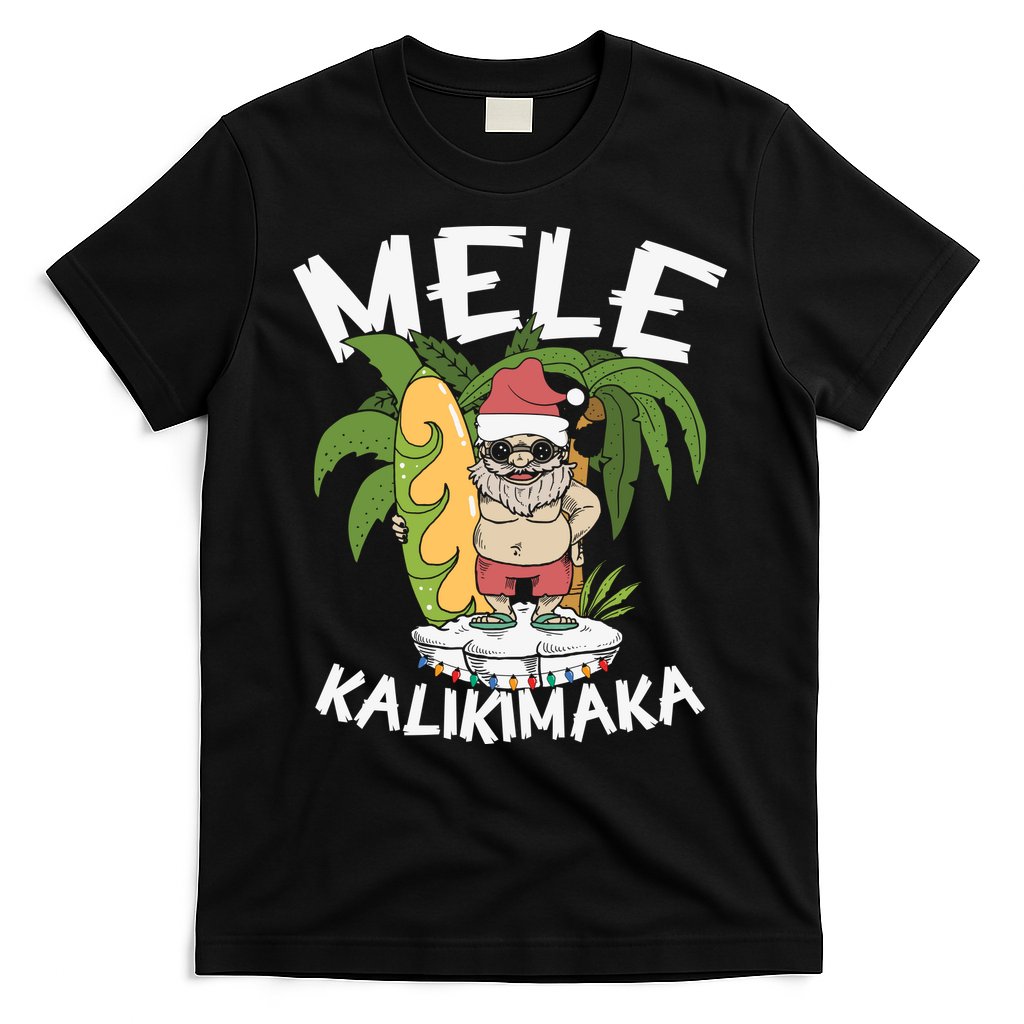 Mele Kalikimaka Palm Tree Hawaiian Christmas In July T-Shirt