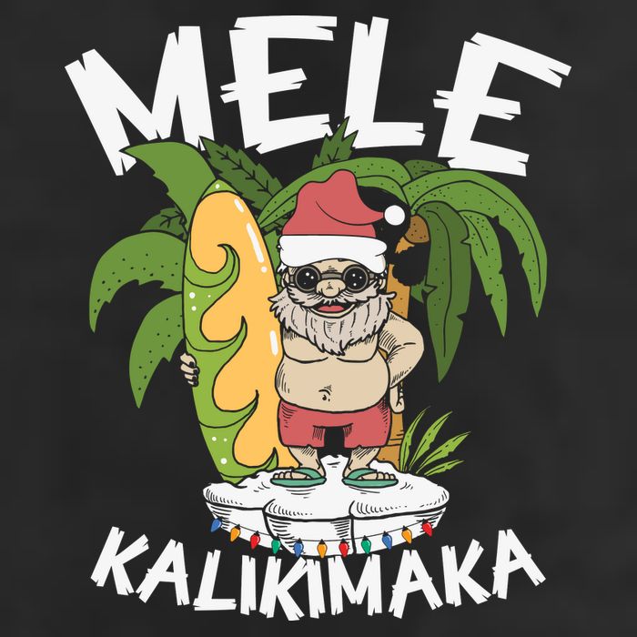 Mele Kalikimaka Palm Tree Hawaiian Christmas In July Beanie