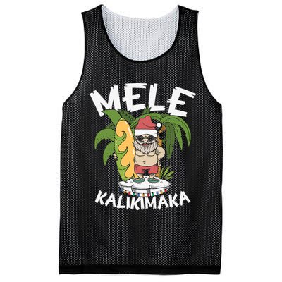 Mele Kalikimaka Palm Tree Hawaiian Christmas In July Mesh Reversible Basketball Jersey Tank