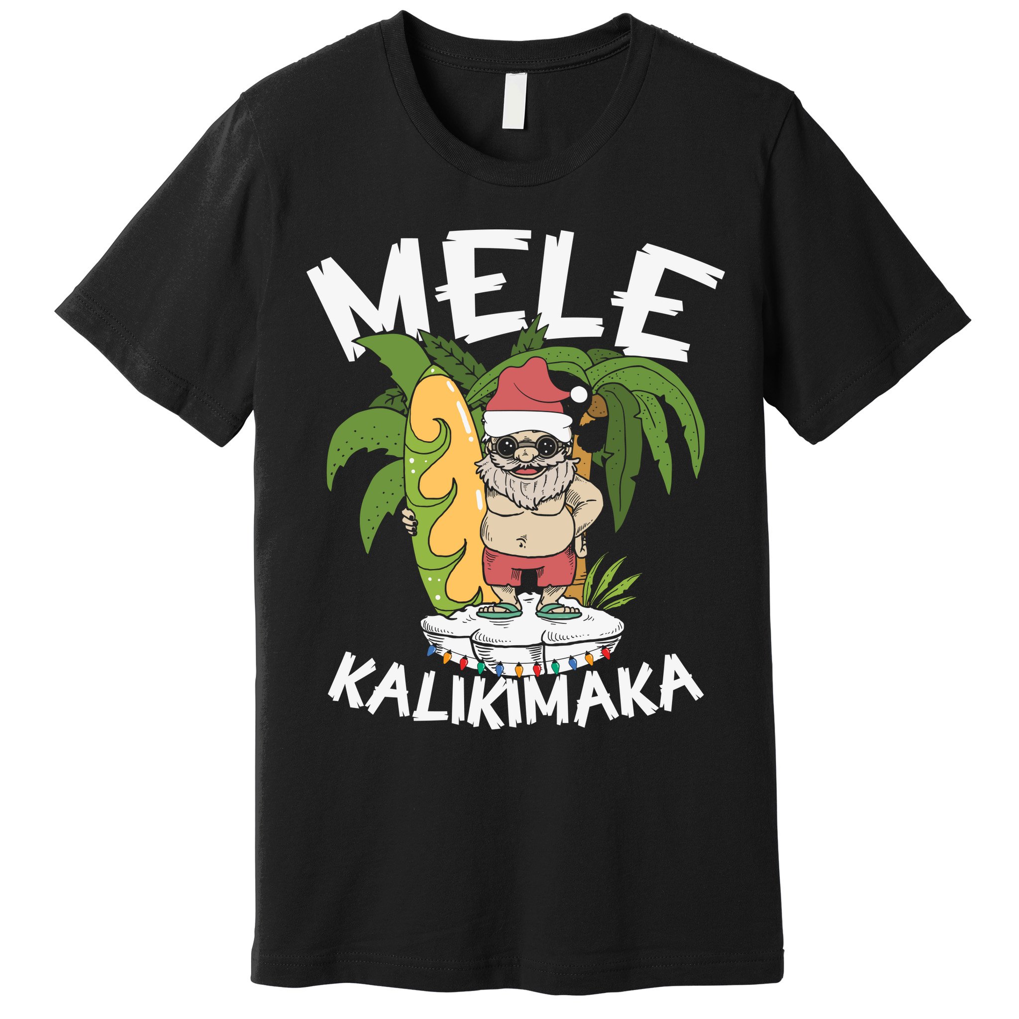 Mele Kalikimaka Palm Tree Hawaiian Christmas In July Premium T-Shirt