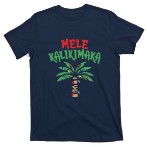 Mele Kalikimaka Palm Tree Funny Christmas In July T-Shirt