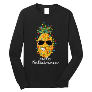 Mele Kalikimaka Pineapple Tree Hawaiian Christmas In July Tank Top Long Sleeve Shirt