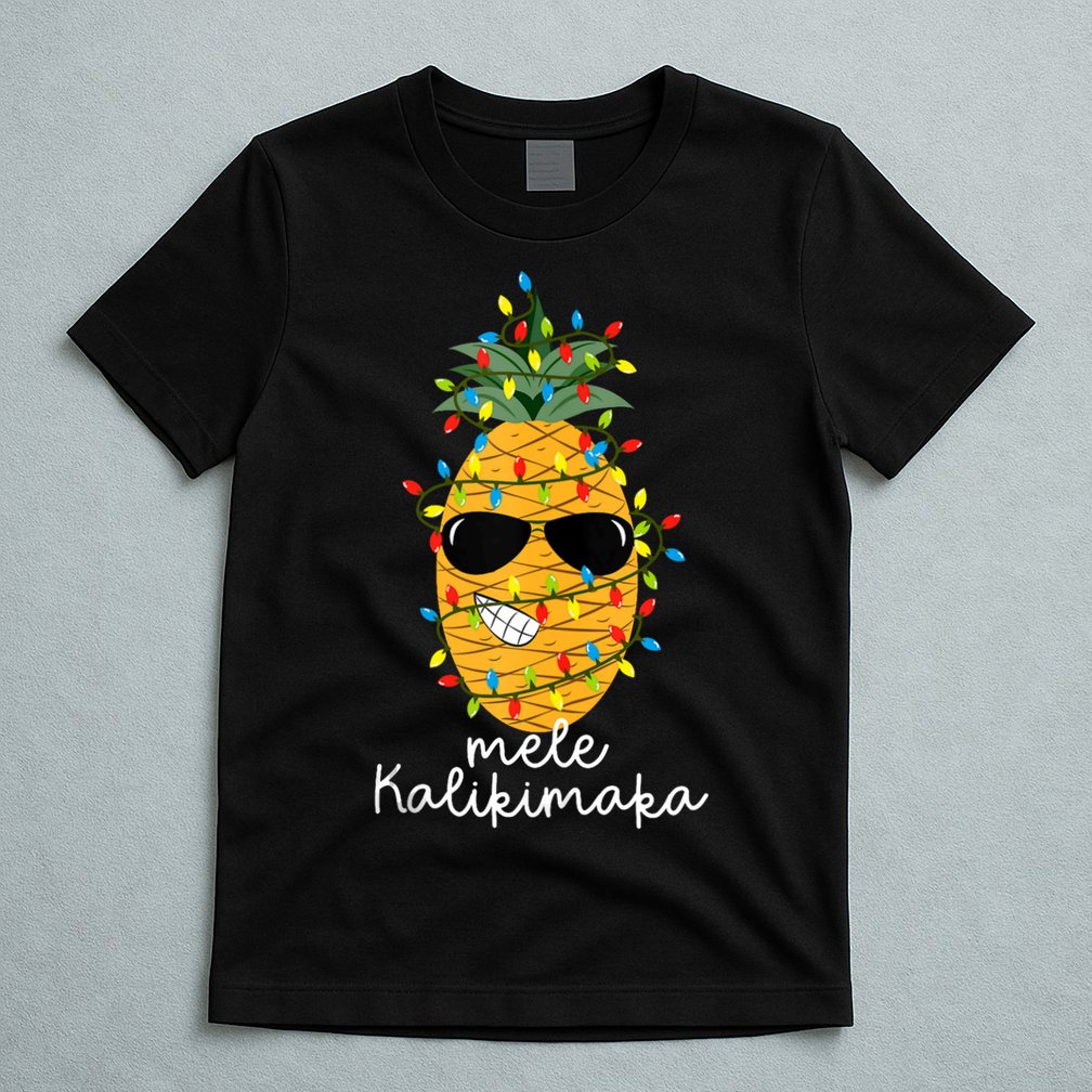 Mele Kalikimaka Pineapple Tree Hawaiian Christmas In July Tank Top T-Shirt