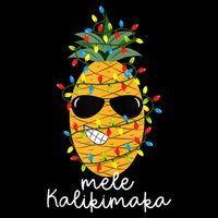 Mele Kalikimaka Pineapple Tree Hawaiian Christmas In July Tank Top Drawstring Bag