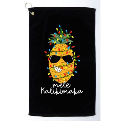 Mele Kalikimaka Pineapple Tree Hawaiian Christmas In July Tank Top Golf Towel