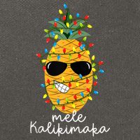 Mele Kalikimaka Pineapple Tree Hawaiian Christmas In July Tank Top Cotton Canvas Backpack