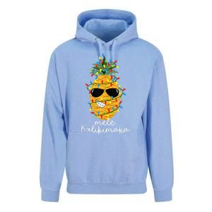 Mele Kalikimaka Pineapple Tree Hawaiian Christmas In July Tank Top Unisex Surf Hoodie