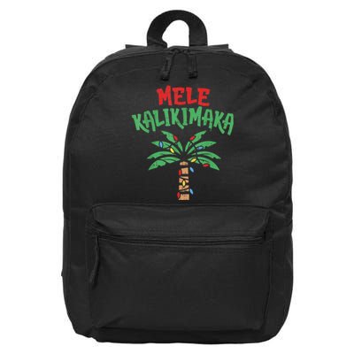 Mele Kalikimaka Palm Tree Shirts Hawaiian Christmas In July 16 in Basic Backpack