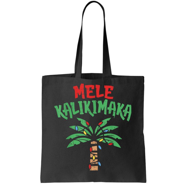 Mele Kalikimaka Palm Tree Shirts Hawaiian Christmas In July Tote Bag