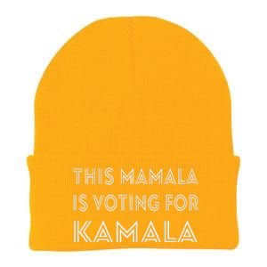 Mamala Kamala Quote This Mamala Is Voting For Kamala Knit Cap Winter Beanie