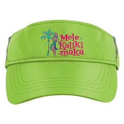 Mele Kalikimaka Retro Aloha Hula Dancer Girl Hawaiian Xmas Adult Drive Performance Visor