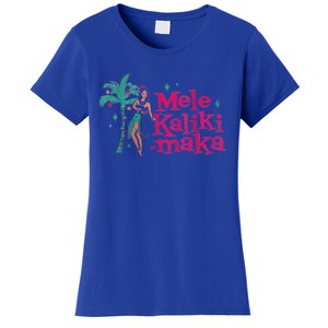 Mele Kalikimaka Retro Aloha Hula Dancer Girl Hawaiian Xmas Women's T-Shirt