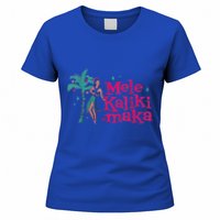 Mele Kalikimaka Retro Aloha Hula Dancer Girl Hawaiian Xmas Women's T-Shirt