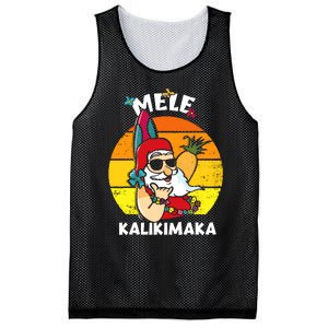 Mele Kalikimaka Retro Tropical Christmas Santa Rock Roll Mesh Reversible Basketball Jersey Tank