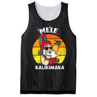 Mele Kalikimaka Retro Tropical Christmas Santa Rock Roll Mesh Reversible Basketball Jersey Tank