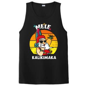 Mele Kalikimaka Retro Tropical Christmas Santa Rock Roll PosiCharge Competitor Tank