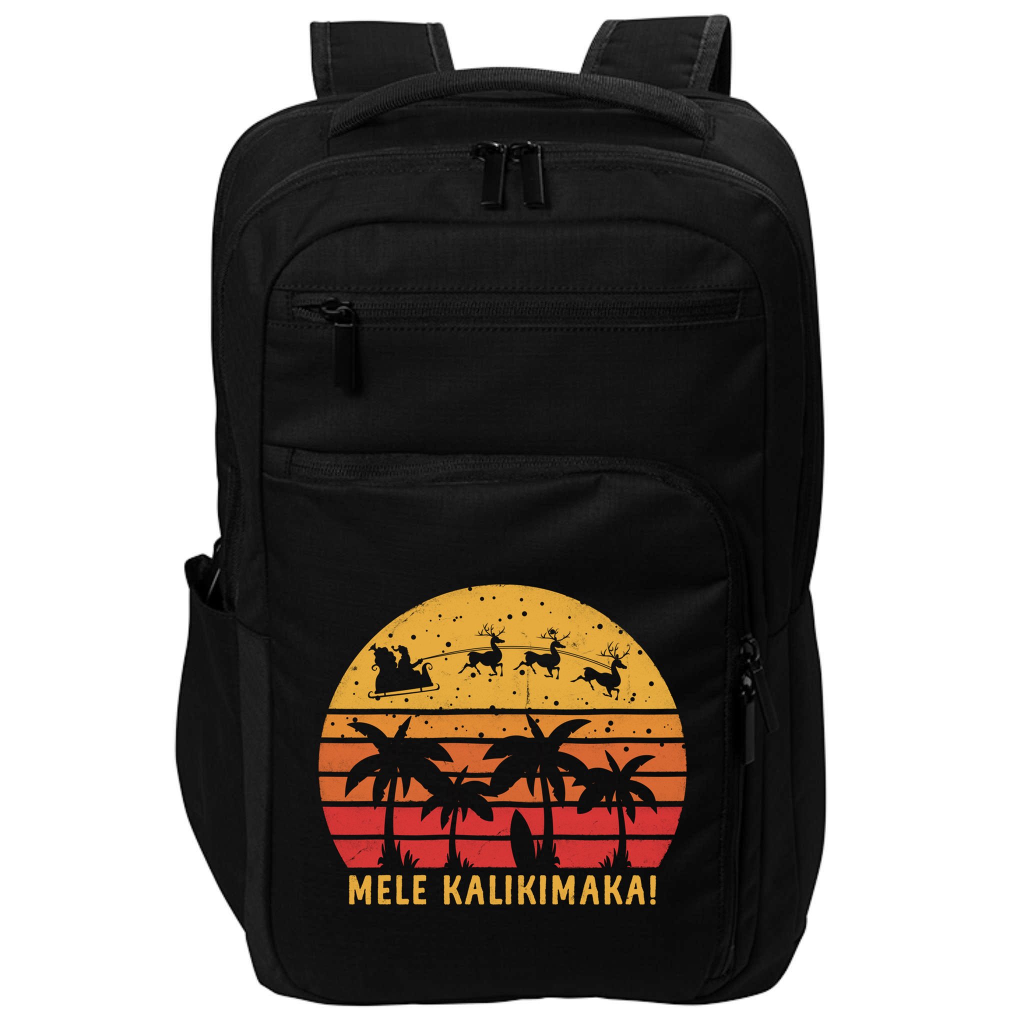 Mele Kalikimaka Retro Hawaiian Christmas Family Vacation Great Gift Impact Tech Backpack