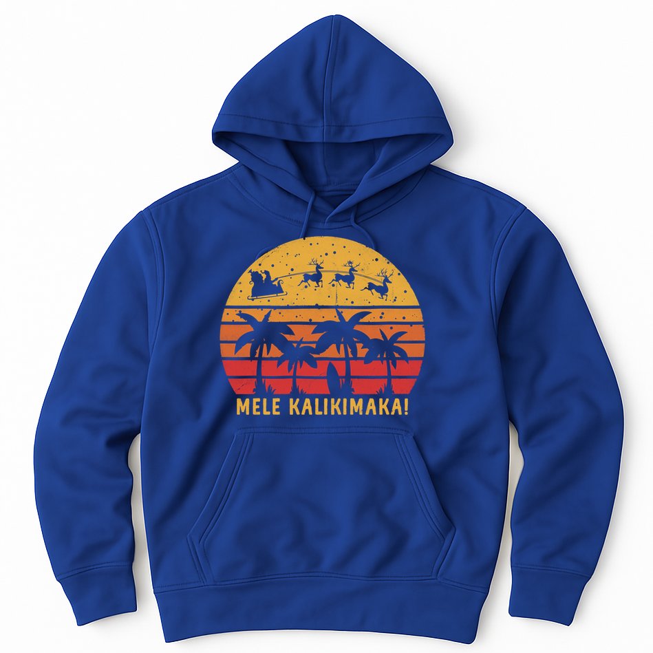Mele Kalikimaka Retro Hawaiian Christmas Family Vacation Great Gift Hoodie