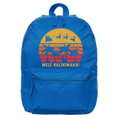 Mele Kalikimaka Retro Hawaiian Christmas Family Vacation Great Gift 16 in Basic Backpack