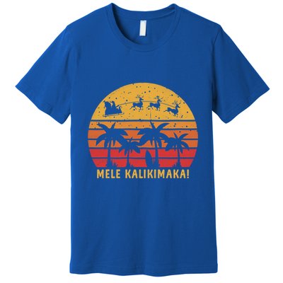 Mele Kalikimaka Retro Hawaiian Christmas Family Vacation Gift Premium T-Shirt