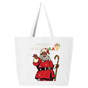 Merry Kwanzaa Santa Claus Black Christmas African American Gift 25L Jumbo Tote