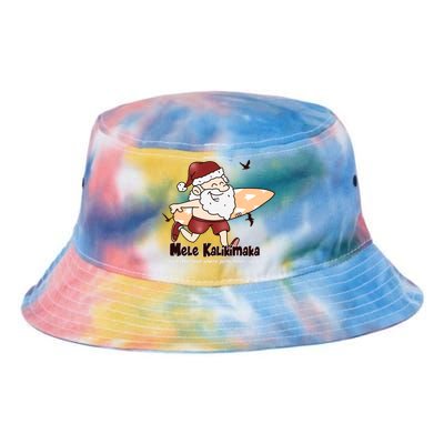 Mele Kalikimaka Santa Claus Surfing Palm Trees Christmas Tie Dye Newport Bucket Hat