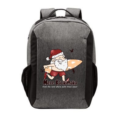 Mele Kalikimaka Santa Claus Surfing Palm Trees Christmas Vector Backpack