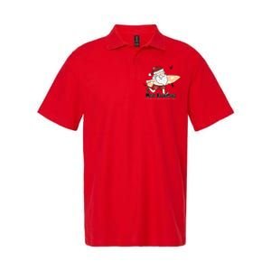 Mele Kalikimaka Santa Claus Surfing Palm Trees Christmas Softstyle Adult Sport Polo